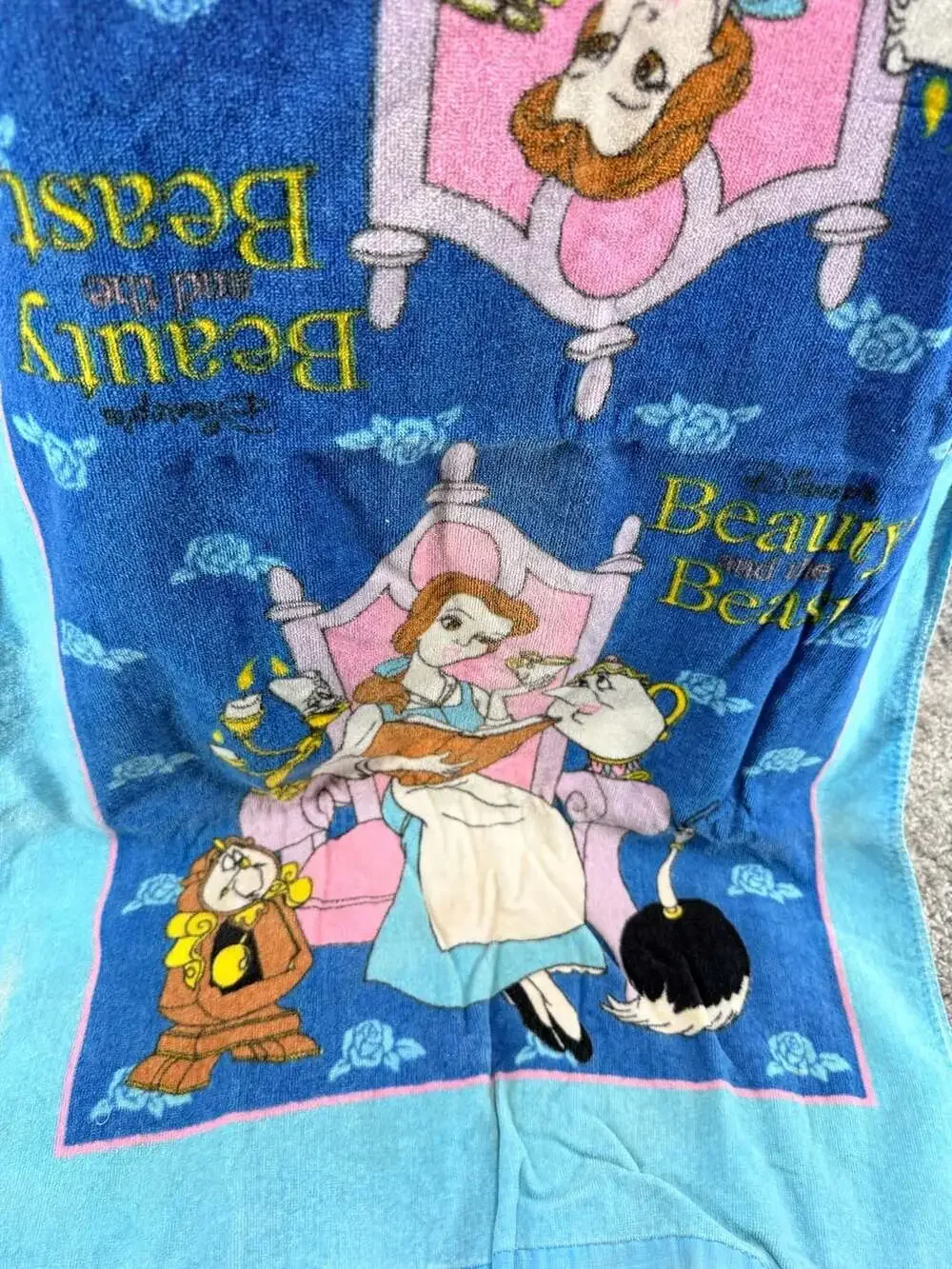 Vintage Disney Beauty and the Beast Belle Bath Towel